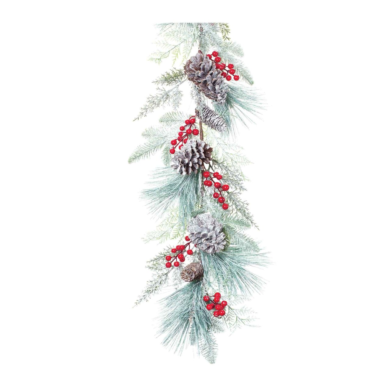 Melrose Frosted Berry and Pine Artificial Christmas Garland - 6' x 13" - Unlit